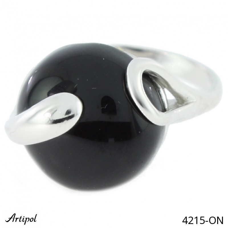 Ring 4215-ON mit echter Schwarzem Onyx