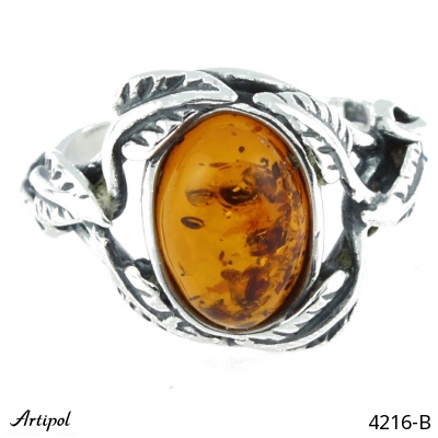 Ring 4216-B with real Amber