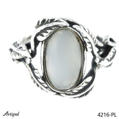 Ring 4216-PL with real Rainbow Moonstone