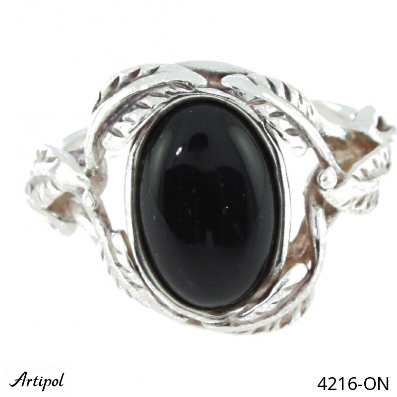 Ring 4216-ON with real Black onyx