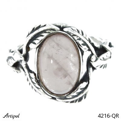 Ring 4216-QR with real Rose quartz
