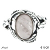 Ring 4216-QR with real Rose quartz