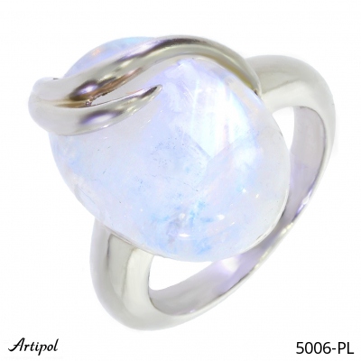 Ring 5006-PL with real Rainbow Moonstone
