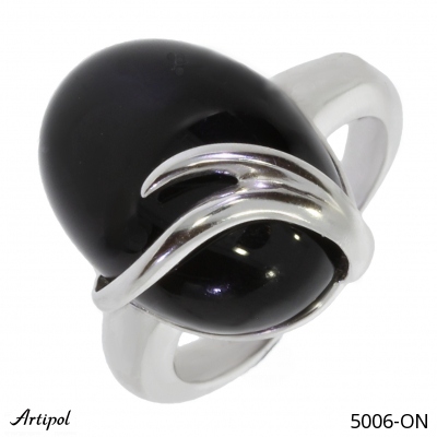 Bague 5006-ON en Onyx noir véritable
