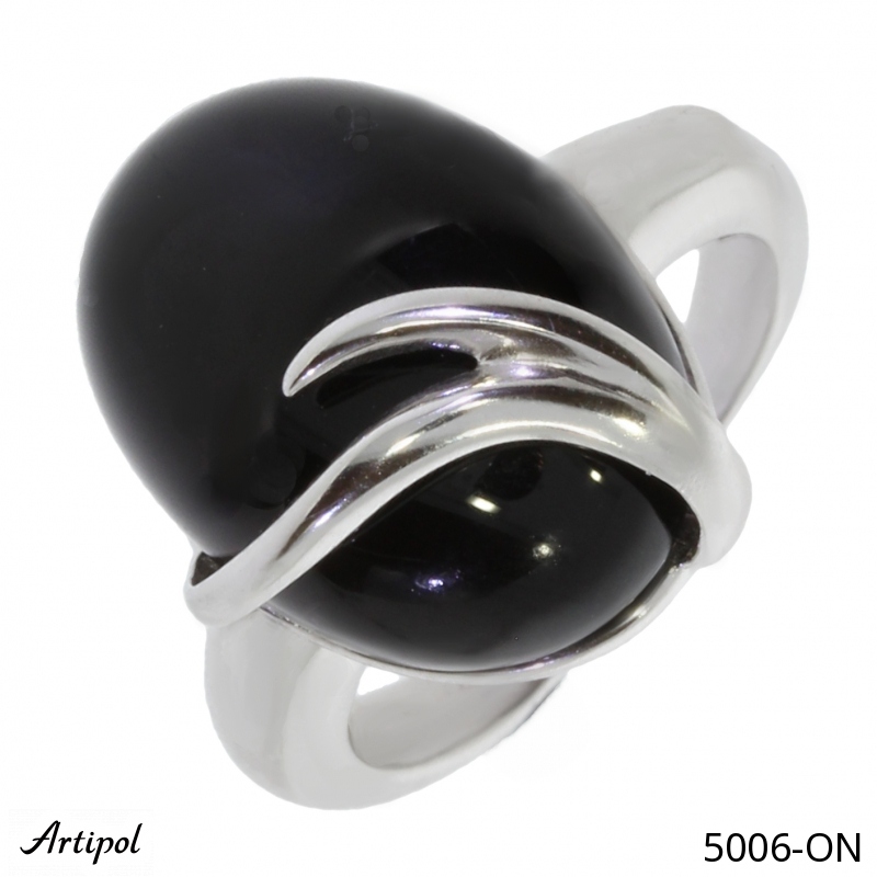 Ring 5006-ON mit echter Schwarzem Onyx