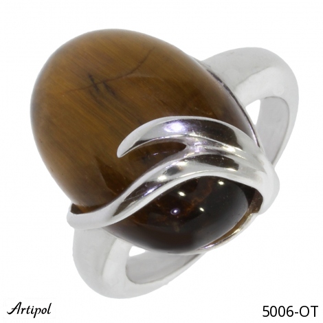 Bague 5006-OT en Oeil de tigre véritable