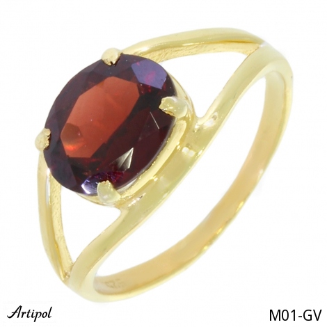 Bague M01-GV en Grenat véritable