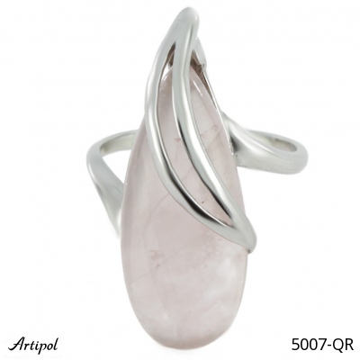 Ring 5007-QR with real Rose quartz