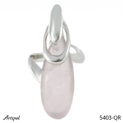 Ring 5403-QR with real Rose quartz