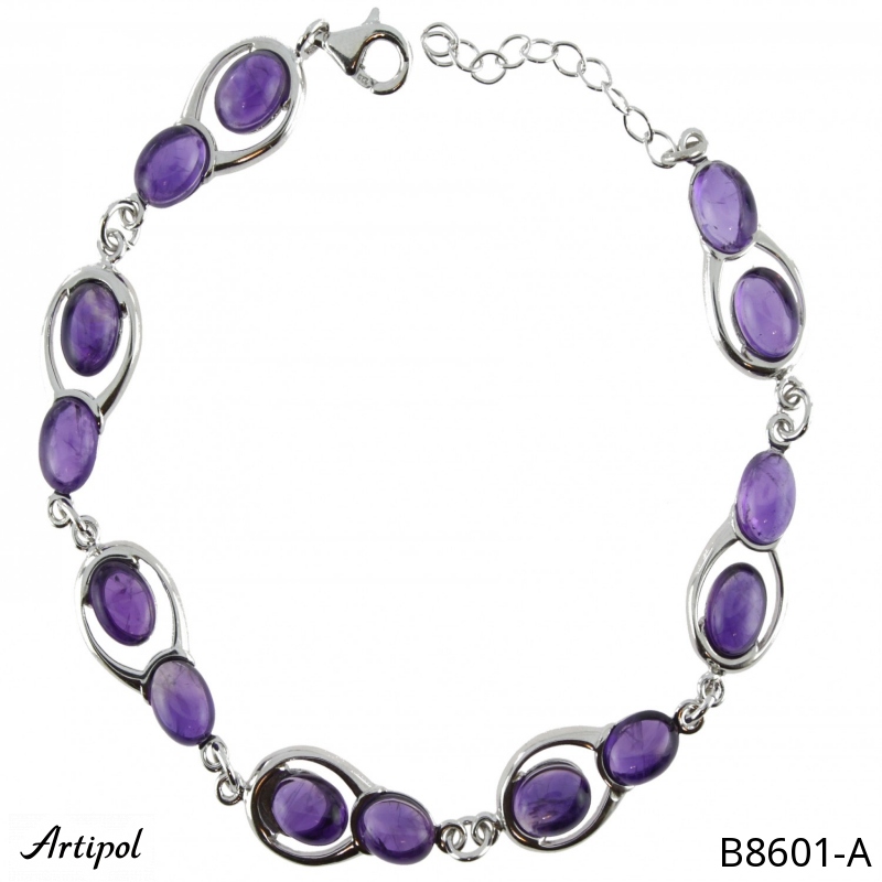 Bracelet B8601-A with real Amethyst