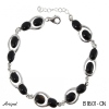 Bracelet B8601-ON en Onyx noir véritable