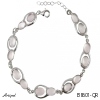 Bracelet B8601-QR with real Rose quartz