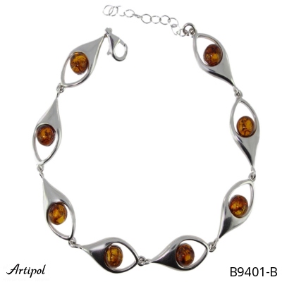 Bracelet B9401-B with real Amber