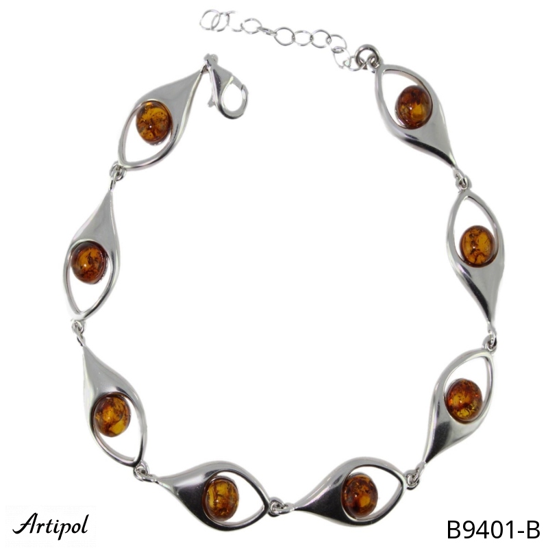 Bracelet B9401-B with real Amber