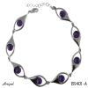 Bracelet B9401-A with real Amethyst