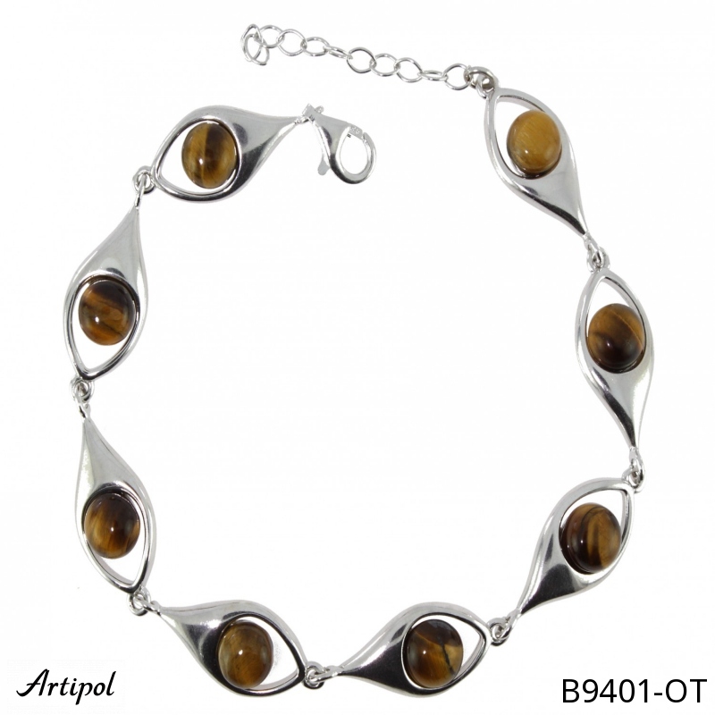 Armreif B9401-OT mit echter Tigerauge