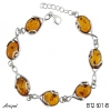 Bracelet B12601-B with real Amber