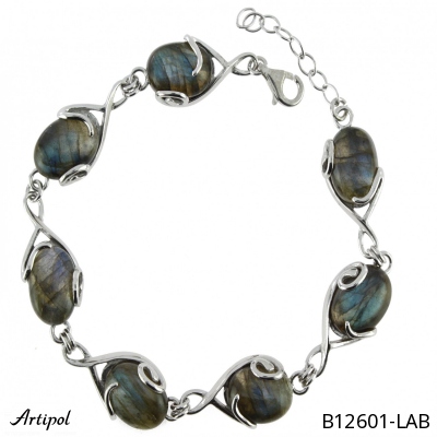 Bracelet B12601-LAB with real Labradorite