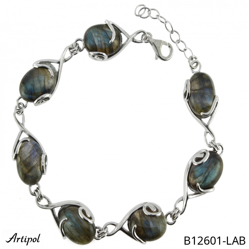 Bracelet B12601-LAB en Labradorite véritable