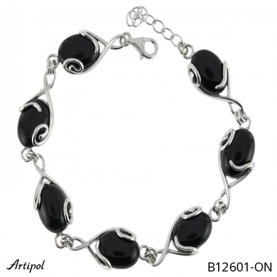 Bracelet B12601-ON with real Black onyx