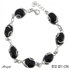 Bracelet B12601-ON with real Black Onyx