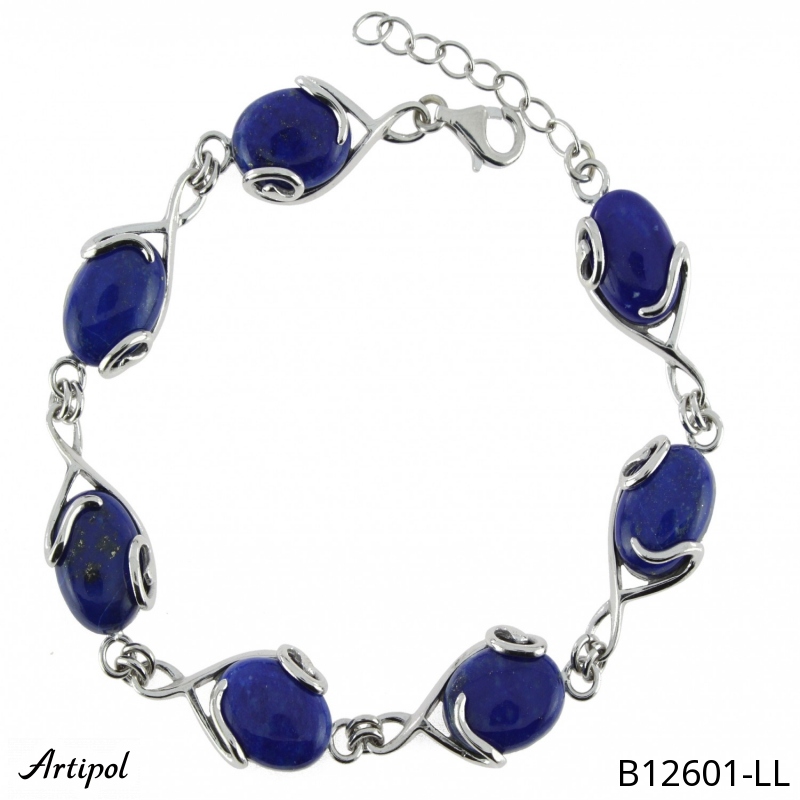 Bracelet B12601-LL with real Lapis lazuli