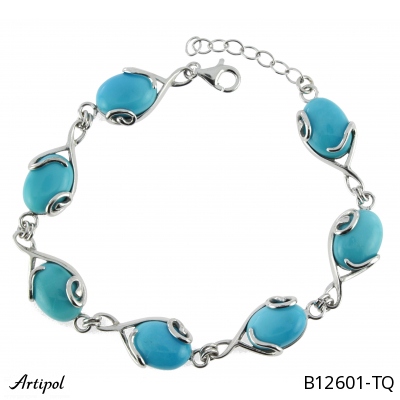 Bracelet B12601-TQ with real Turquoise