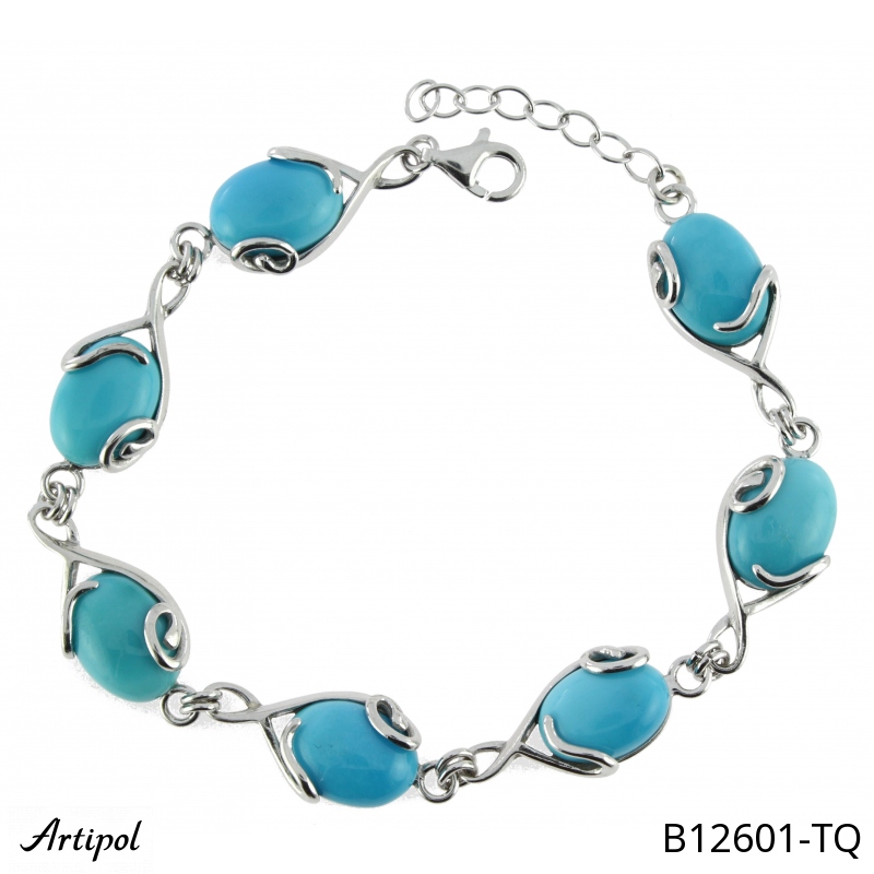 Bracelet B12601-TQ with real Turquoise