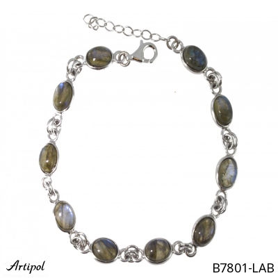 Bracelet B7801-LAB with real Labradorite