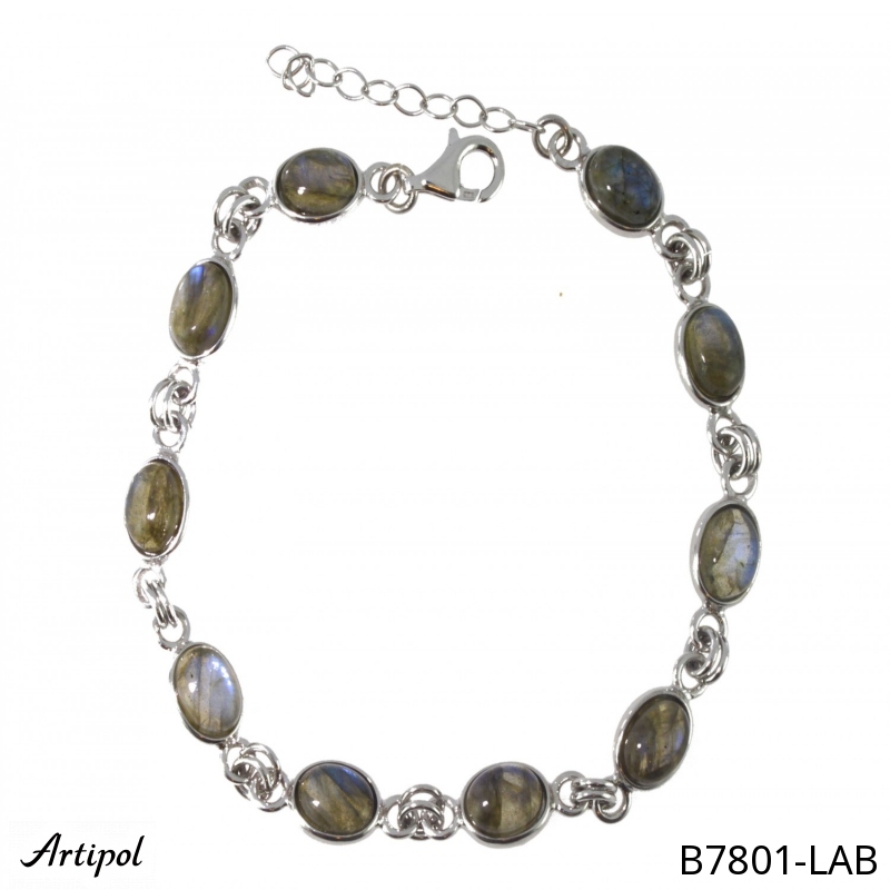 Bracelet B7801-LAB with real Labradorite