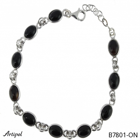 Bracelet B7801-ON with real Black Onyx