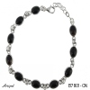 Bracelet B7801-ON with real Black onyx