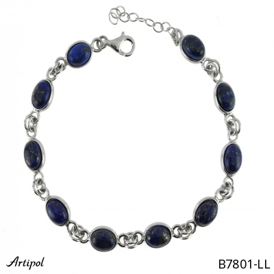 Bracelet B7801-LL en Lapis-lazuli véritable