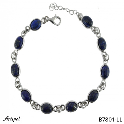 Bracelet B7801-LL with real Lapis lazuli