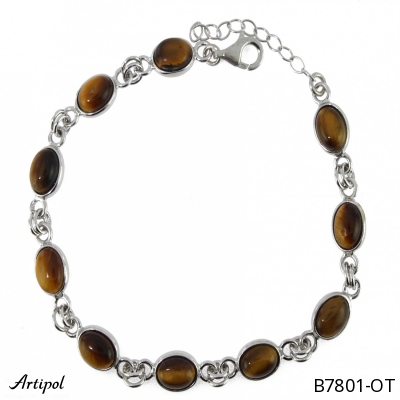 Bracelet B7801-OT with real Tiger’s Eye