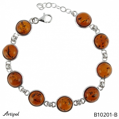 Bracelet B10201-B with real Amber