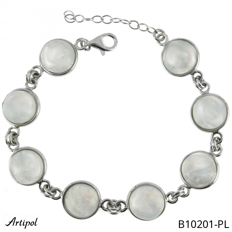 Bracelet B10201-PL with real Moonstone