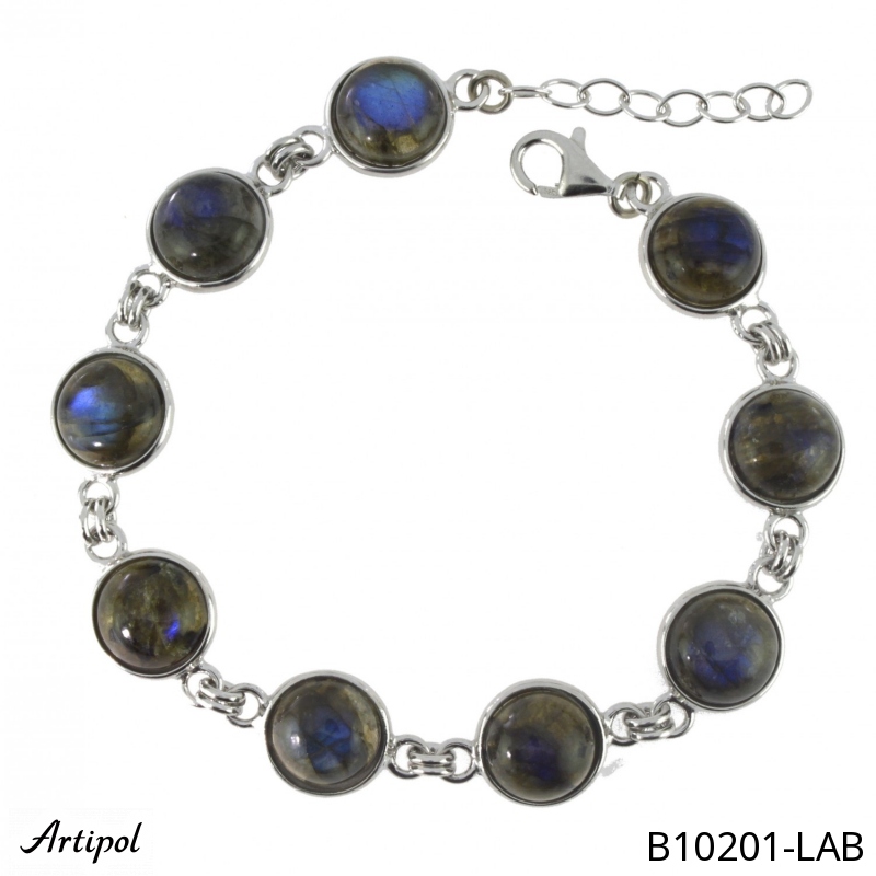 Bracelet B10201-LAB with real Labradorite