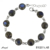 Bracelet B10201-LAB with real Labradorite