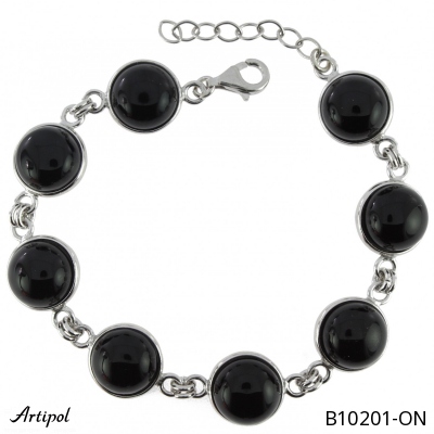 Armreif B10201-ON mit echter Schwarzem Onyx