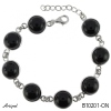 Bracelet B10201-ON with real Black Onyx