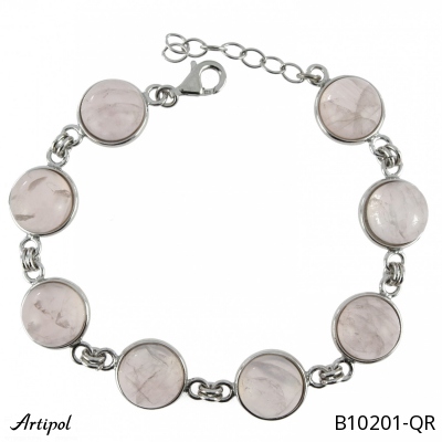 Bracelet B10201-QR with real Quartz rose