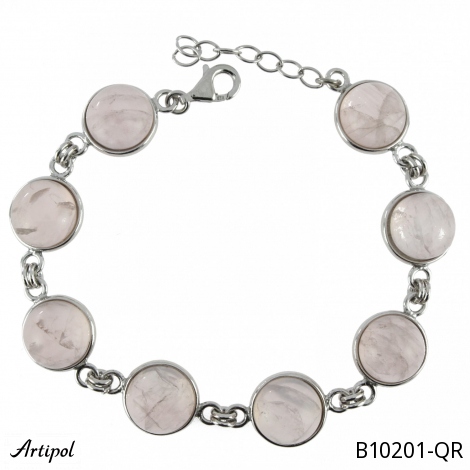 Bracelet B10201-QR with real Rose Quartz
