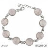 Bracelet B10201-QR with real Rose Quartz