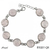 Bracelet B10201-QR with real Rose quartz