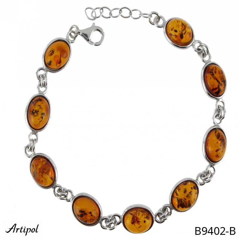 Bracelet B9402-B with real Amber