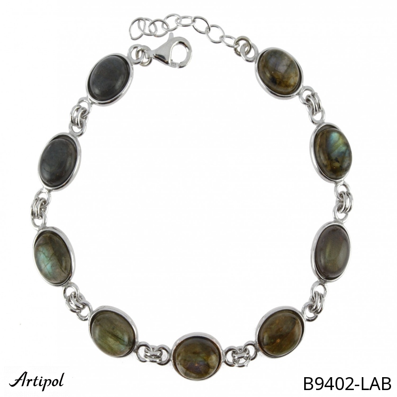 Bracelet B9402-LAB with real Labradorite