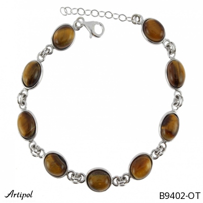 Bracelet B9402-OT with real Tiger’s Eye