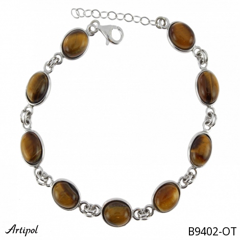 Bracelet B9402-OT en Oeil de tigre véritable