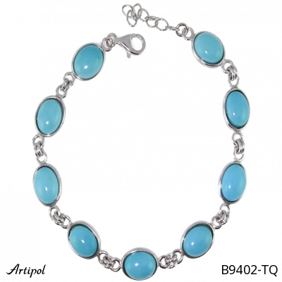 Bracelet B9402-TQ with real Turquoise